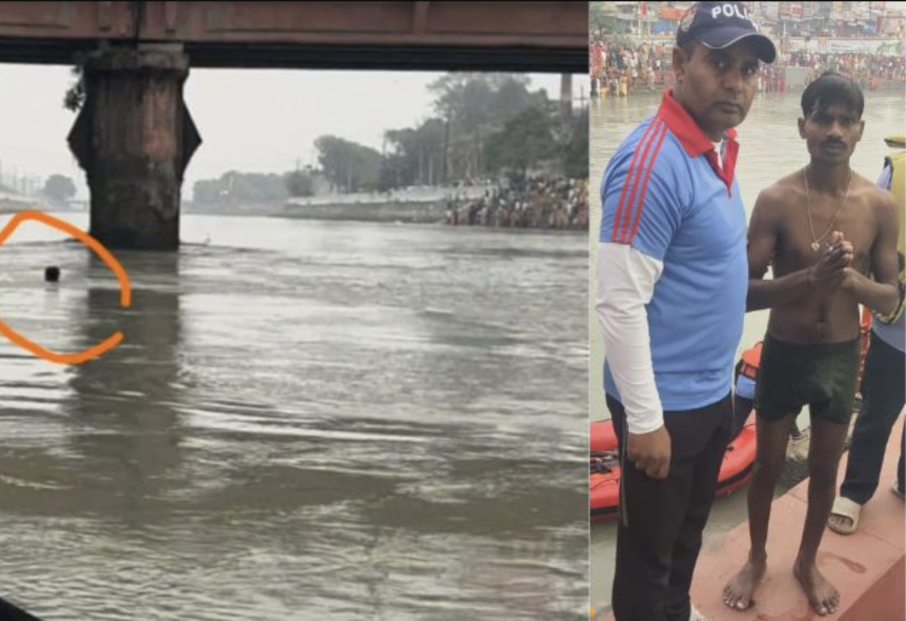 Heroic Rescue During Chhath Puja: PAC Divers Save Drowning Youth at Roorkee Ghat, Haridwar