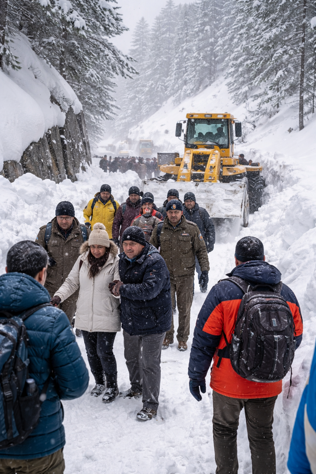 Heavy Snow Strands 80 Tourists, Major Highway Blocked in Uttarakhand